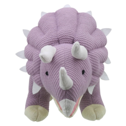 Wilberry Knitted - Large Lilac Triceratops