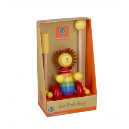 Gift Boxed Wooden Push Along Lion by Orange Tree Toys