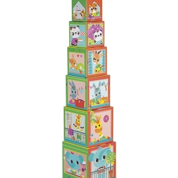 Janod City Friends Stacking Pyramid Toy