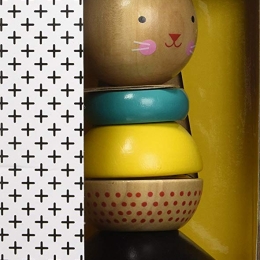 Petit Collage - Wooden Rabbit Stacking Toy