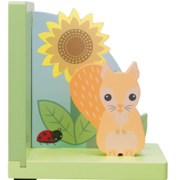 Spring Garden Wooden Bookends
