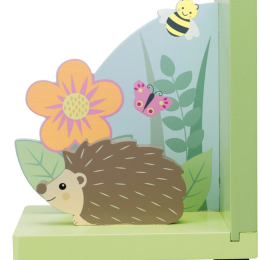 Spring Garden Wooden Bookends