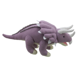 Wilberry Knitted - Large Lilac Triceratops