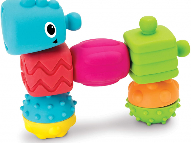Infantino Sensory Plug Play Textured Multi Block Set Poppy Dog Gifts