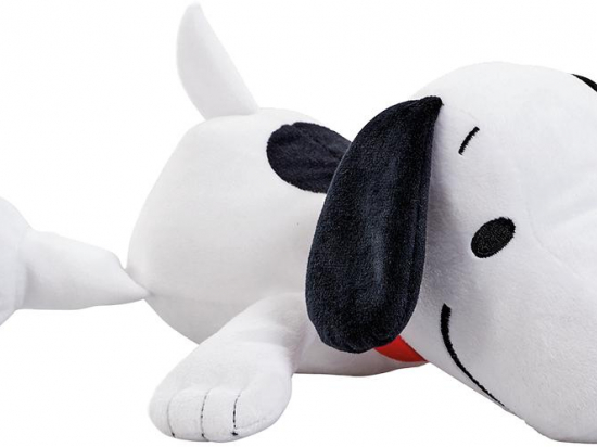 stuffed dog laying down