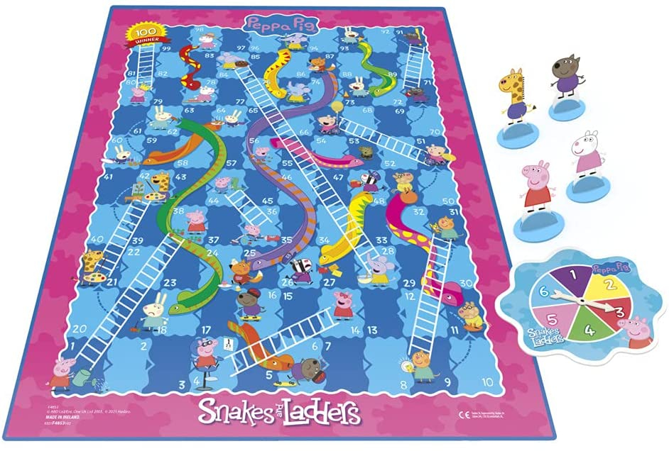 Peppa Pig Snakes And Ladders Board Game Poppy Dog Gifts