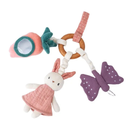Organic Cotton Pink Rabbit Activity Ring