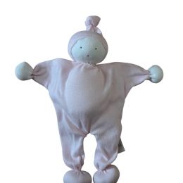 Organic Cotton Baby Buddy Comforter in Pale Pink