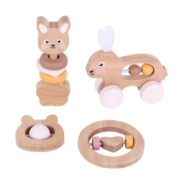 Baby Bunny Wooden Toy Gift Set