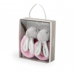 Kaloo Plume Rabbit Booties - Pink