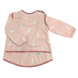 Pink Bunnies Coverall Long Sleeve Bib
