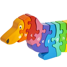 Wooden Dog Alphabet Puzzle