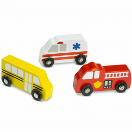 Wooden Town Vehicles - 9 Piece Set