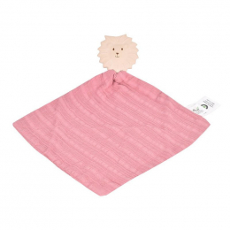 Lion Comforter - Dusky Pink with Rubber Teether