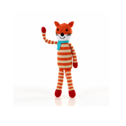 Fair Trade Cotton Crochet Baby Fox Rattle Toy