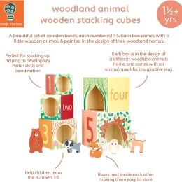 Woodland Animal Wooden Stacking Cubes