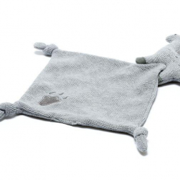 Organic Cotton Knitted Grey Dinosaur Comforter
