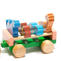 Fair Trade and Handmade Wooden Dinosaur Pull Along Toy