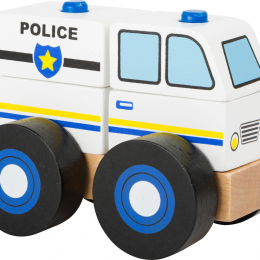 Wooden Toy - Construction Police Car