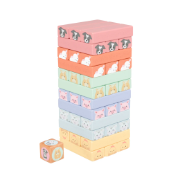 Farmyard Animals Tumbling Tower Game