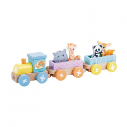 Wooden Train with Animals