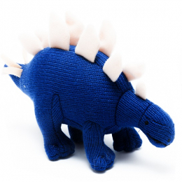Knitted Blue Stegosaurus - Medium size