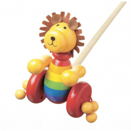 Gift Boxed Wooden Push Along Lion by Orange Tree Toys