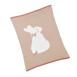 Flopsy Bunny Signature Knitted Blanket with Soft Toy