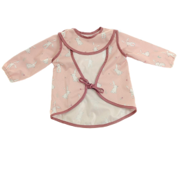 Pink Bunnies Coverall Long Sleeve Bib