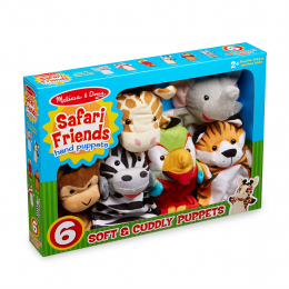 Safari Friends - Set of 6 Hand Puppets