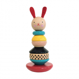 Petit Collage - Wooden Rabbit Stacking Toy