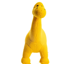 Knitted Yellow Diplodocus - Medum Size