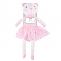 Knitted Kitten Ballerina Soft Toy by Hugs and Kisses