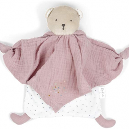 Kaloo Organic Cotton Doudou/Comforter - Pink Bear