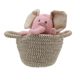Pets in Baskets - Pink Elephant