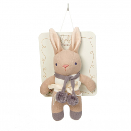 Baby Threads Taupe Bunny Rattle