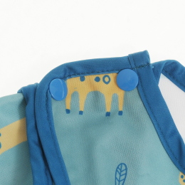 Elephant and Giraffe Coverall Long Sleeve Bib