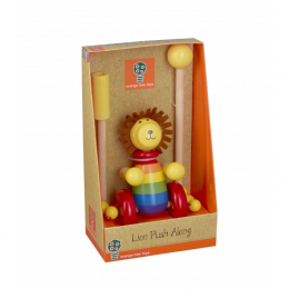 Gift Boxed Wooden Push Along Lion by Orange Tree Toys
