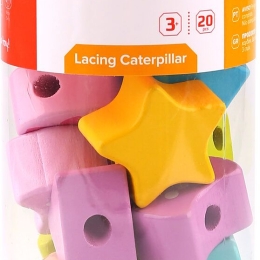 Educational Threading and Lacing Number Caterpillar