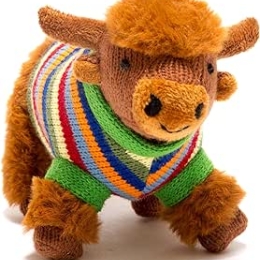 Knitted Highland Cow Rattle