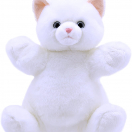 White Cat - Cuddly Tumms Hand Puppet/Soft Toy