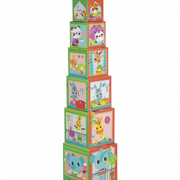 Janod City Friends Stacking Pyramid Toy
