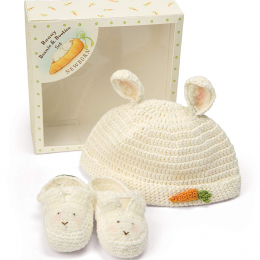 Bunnies Beanie hat and Booties Set