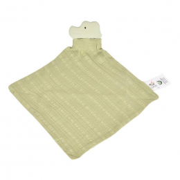 Crocodile Comforter - Olive Green with Rubber Teether