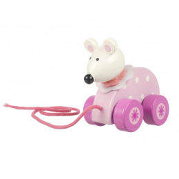 Pink Mouse Pull Along by Orange Tree Toys