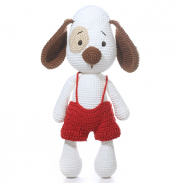 Crochet Soft Toy Dog - Noel by Imajo