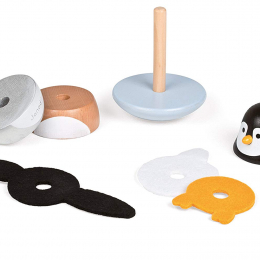 Janod Toys - Penguin - Stacking and Rocking Toy