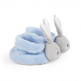 Kaloo Plume Rabbit Booties - Blue