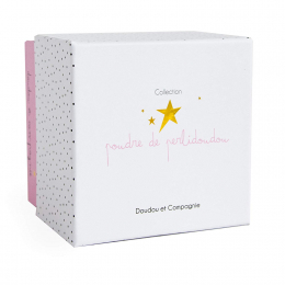 Lapin Fleur - White Rabbit Pink Doudou (Comfort Blanket) in beautiful Gift Box