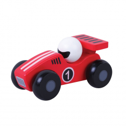 Wooden Red Racing Car